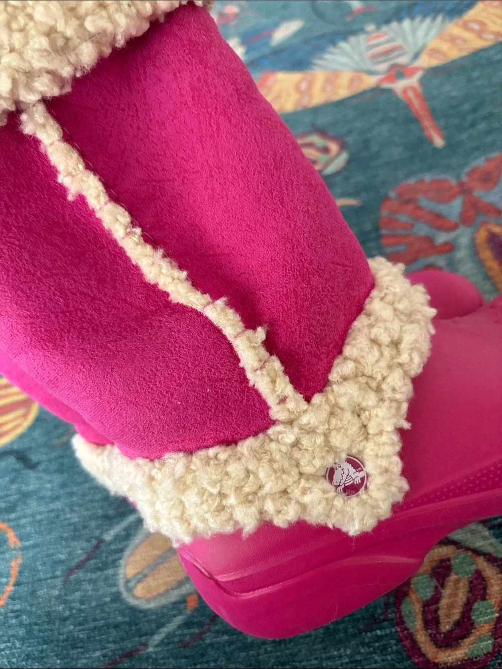 Crocs Nadia hot pink snow boots 6 💕